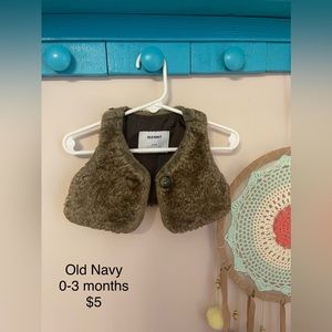 Old Navy faux fur baby vest